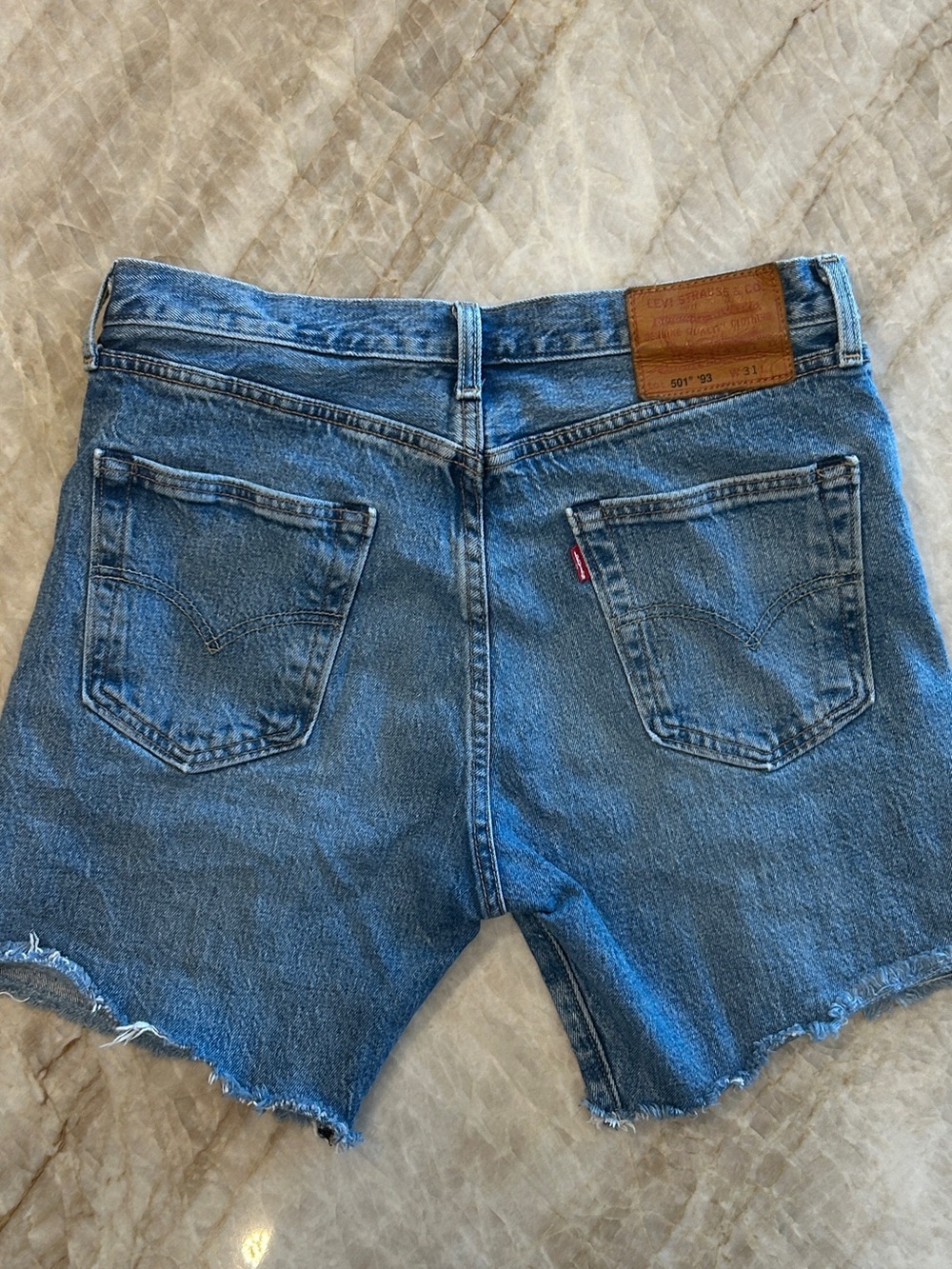 Levi's 501 '93 Jean Shorts Button Fly Frayed Hem Size 31 EUC